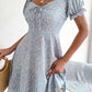 Ditsy Floral Drawstring A-Line Dress