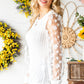 SOSPRING Full Size Textured Applique Long Sleeve Blouse
