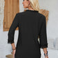 Lace Detail V-Neck Three-Quarter Sleeve Blouse