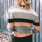 Striped Round Neck Long Sleeve Sweater