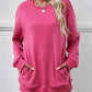 Dropped Shoulder Sweatshirt with Pockets