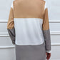 Color Block Open Front Cardigan