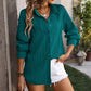 Button Up Dropped Shoulder Shirt