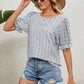 Full Size Round Neck Flounce Sleeve Blouse