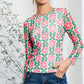 Floral Round Neck Long Sleeve Top