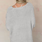 Round Neck Dropped Shoulder Sweater