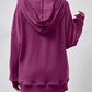 V-Neck Drop Shoulder Long Sleeve Hoodie