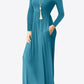 Women's Full Size Valencia Round Neck Empire Waist Pocket Dress
