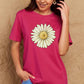 Malibu Dreams Simply Love Full Size FLOWER Graphic Cotton Tee