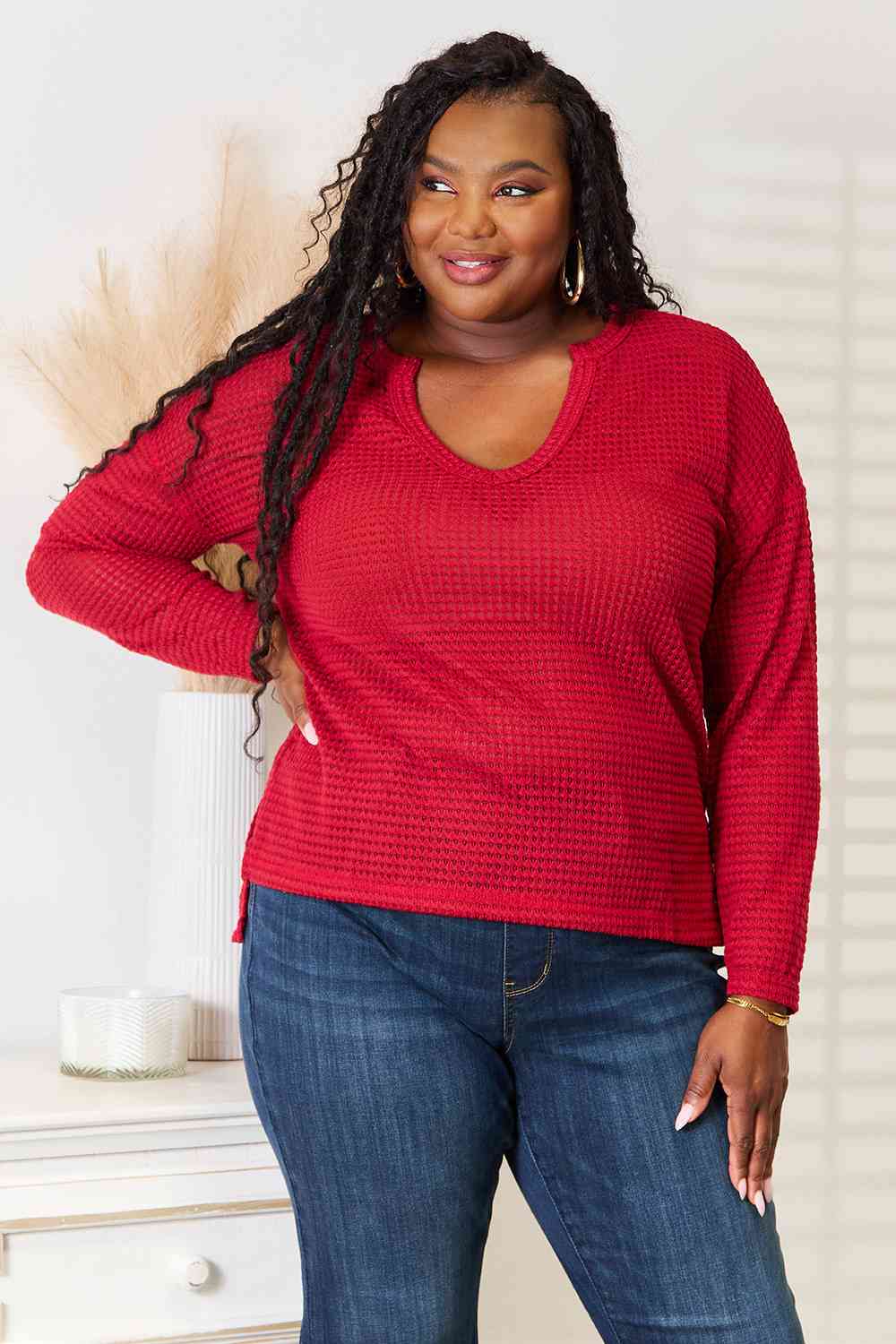 Culture Code Full Size Wide Notch Relax Top *