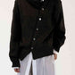 Dropped Shoulder Buttoned Cardigan