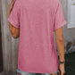 Notched Buttoned Short Sleeve T-Shirt