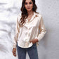 Collared Neck Buttoned Long Sleeve Shirt