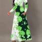 Pocketed Printed Long Sleeve Dress