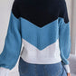 Isabella Color Block Dropped Shoulder Sweater