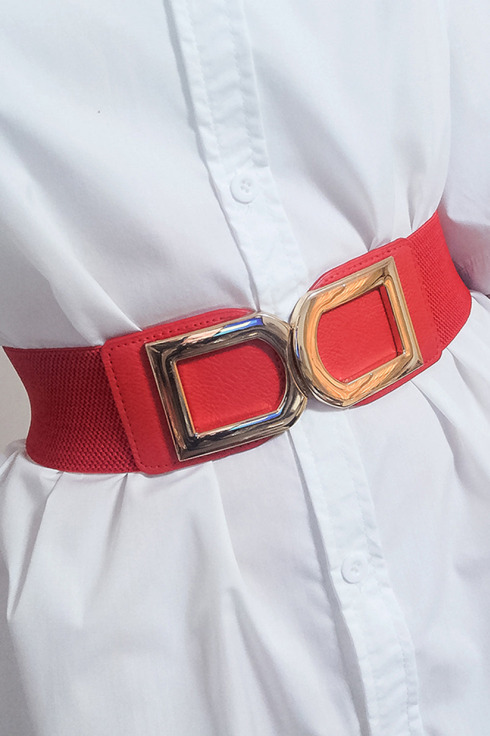 Jessica Anne Beauty Double D Buckle PU Belt