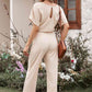 Full Size NatureJumpers Tie Waist Straight Leg Jumpsuit