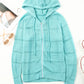 Full Size Zip-Up Raglan Sleeve Openwork Hooded Cardigan