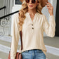 Notched Long Sleeve T-Shirt