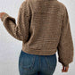 Houndstooth Collared Neck Button Up Jacket
