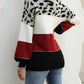 Color Block Round Neck Sweater