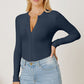 Adryane Jay Zip Up Long Sleeve Bodysuit