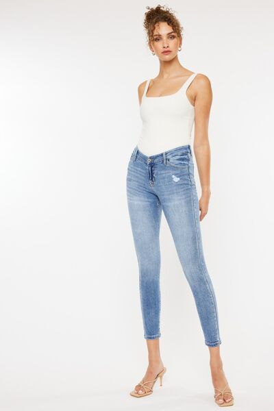 Kancan High Waist Cat's Whiskers Skinny Jeans *