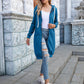 Full Size Zip-Up Longline Hoodie with Pockets