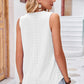Eyelet V-Neck Wide Strap Tank