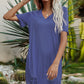 Women's Twisted V-Neck Short Sleeve Dress