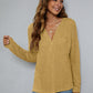 Beauteous Dropped Shoulder High-Low Waffle-Knit Top