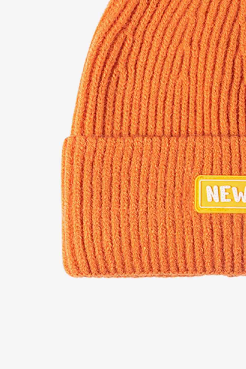 BeanieHatz NEW YORK Patch Rib-Knit Cuffed Beanie