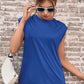 Women's Round Neck Cap Sleeve Top