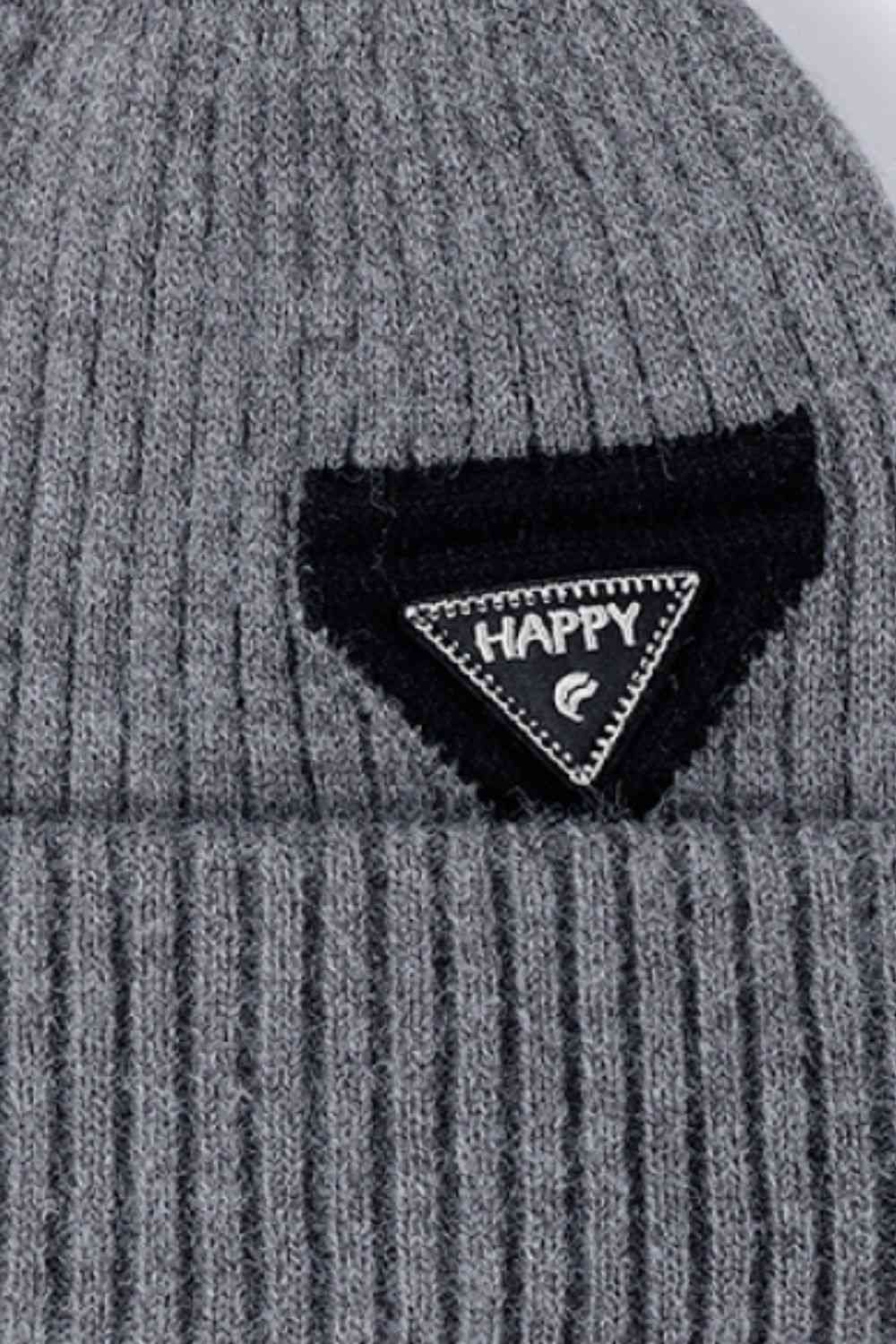 CHIC HATZ HAPPY Hat Contrast Beanie