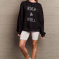 Simply Love Full Size ROCK & ROLL Round Neck Sweatshirt