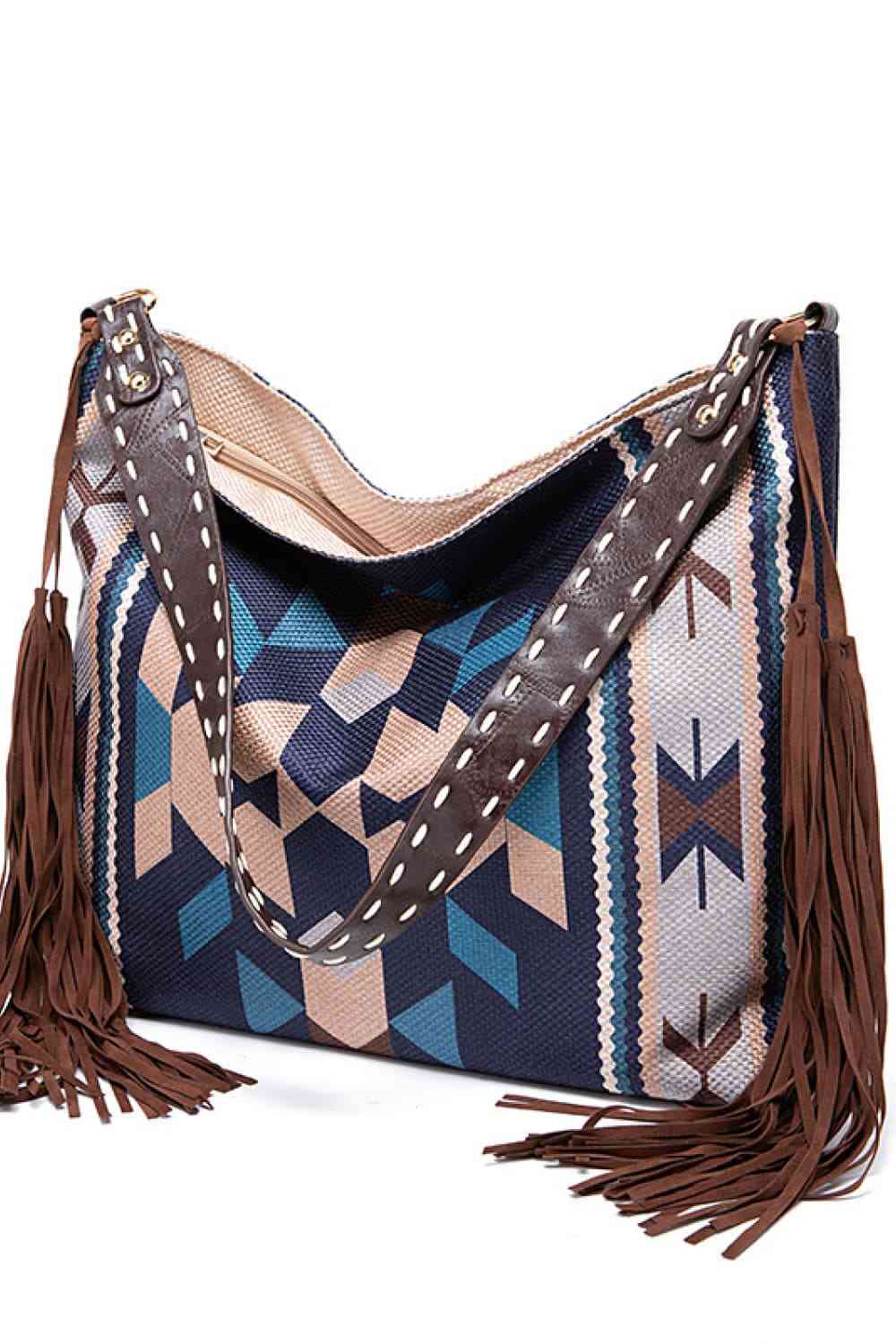 Amelia Southwestern Geometric Canvas Tote Bag