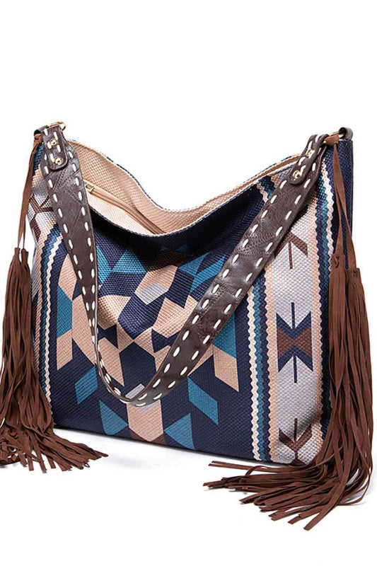Amelia Southwestern Geometric Canvas Tote Bag