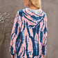 Women's Full Size Tie-Dye Drawstring Hoodie with Pocket