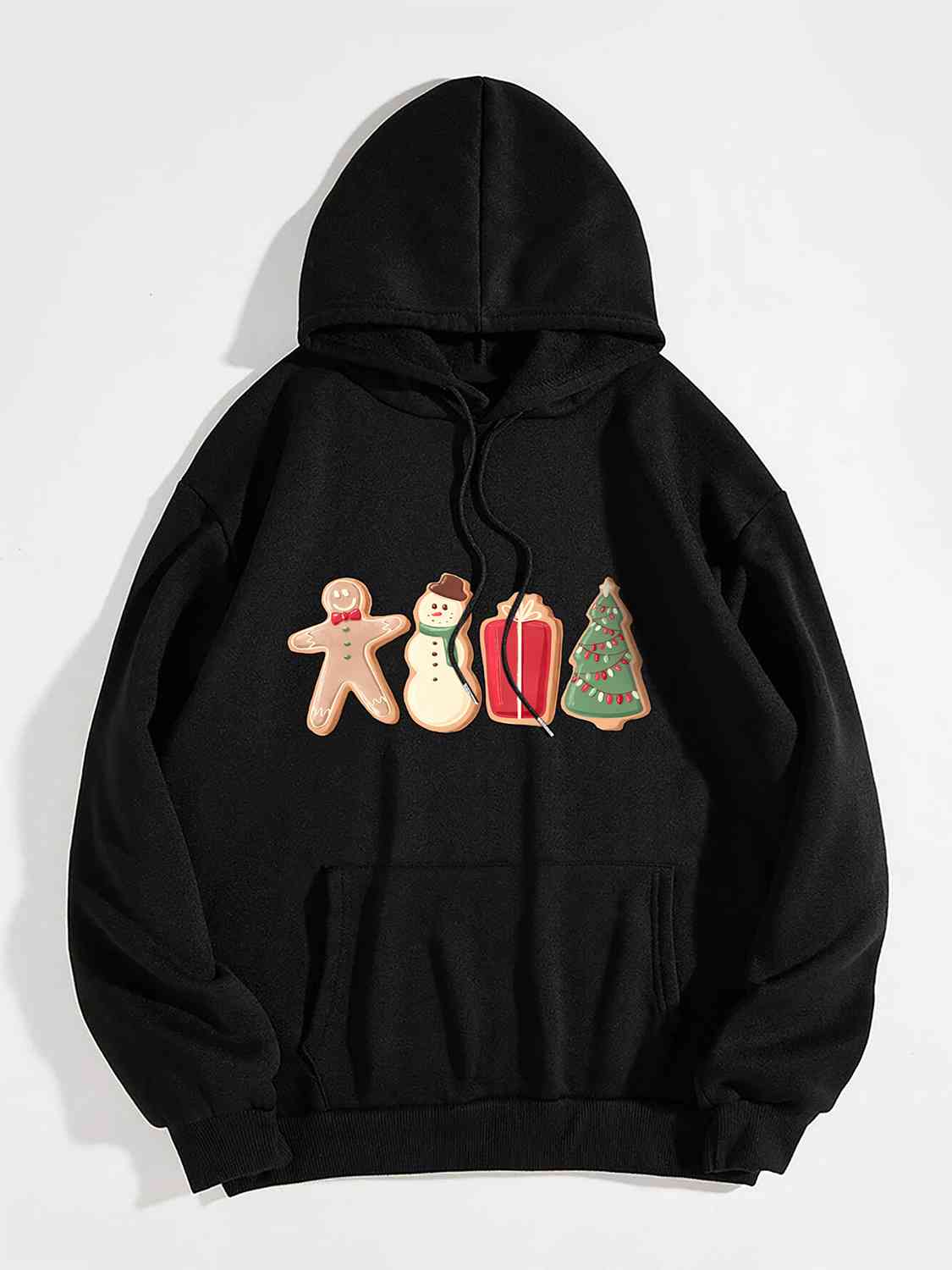 CHRISTMAS Graphic Drawstring Hoodie with Pocket