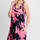 Heimish Full Size Floral V-Neck Tank Dress with Pockets