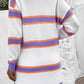 Striped Dropped Shoulder Cardigan