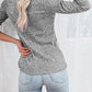 Round Neck Buttoned Long Sleeve T-Shirt