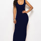 Scoop Neck Wide Strap Maxi Dress