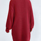 Open Front Dropped Shoulder Slit Cardigan