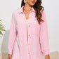 Malibu Dreams Dropped Shoulder Long Sleeve Shirts with Pocket