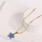 Flower Pendant Stainless Steel Necklace