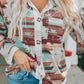 Printed Button Up Long Sleeve Shirt