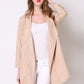 Women's Full Size Open Front Longline Trench Coat