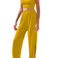 Cropped Cami and Side Split Joggers Set