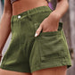 High Waist Denim Shorts with Pockets
